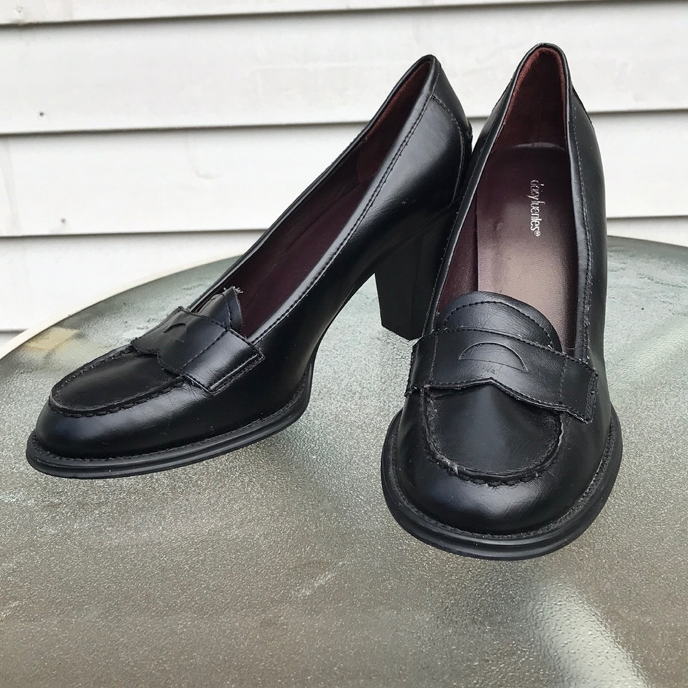High Healed Penny Loafers